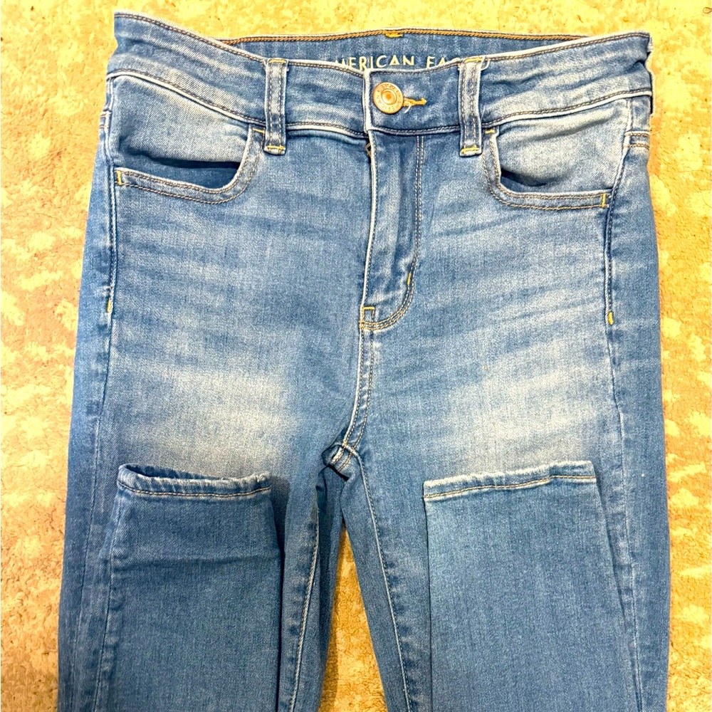 American Eagle Outfitters Blue Overalls